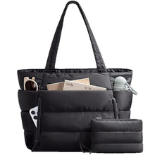 Load image into Gallery viewer, Women's Quilted Tote Bag - Multiple Compartments &amp; Pockets | Sarah Express