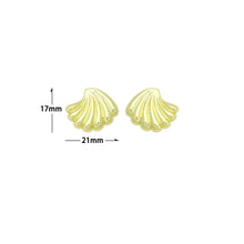 Load image into Gallery viewer, Gold Silver Shell Shape Stud Earrings, Sku#A470