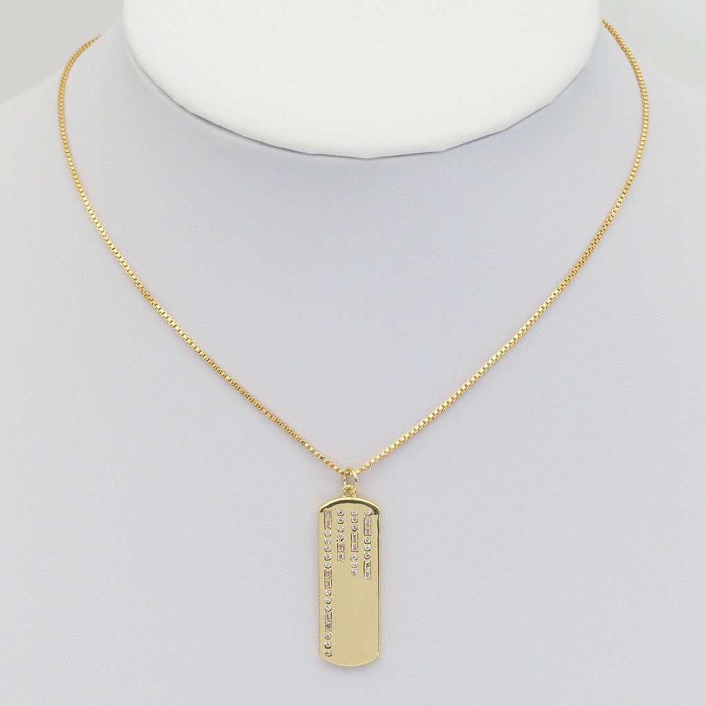 Gold Silver Celebration bar Shape Charm, Sku#B364