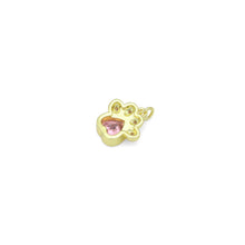 Load image into Gallery viewer, Clear Pink CZ Gold paw Charm Pendant, Sku#LK1080