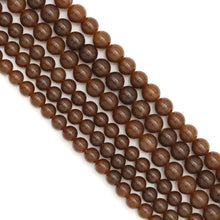 Load image into Gallery viewer, Brown Jade Round Smooth Beads, Sku#U1823