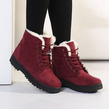 Load image into Gallery viewer, Women's Warm Plush Snow Boots | Cozy Ankle Boots with Rubber Sole