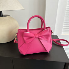 Load image into Gallery viewer, Retro Bow Square Crossbody Handbag - PU Leather Small Shoulder Bag for Women