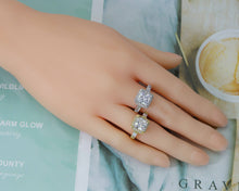 Load image into Gallery viewer, CZ Square Adjustable Ring, Sku#B171