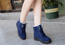Load image into Gallery viewer, Women's Plush Snow Boots | Flat Heel Waterproof Casual Winter Boots