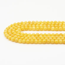 Load image into Gallery viewer, Natural Honey Jade Round Smooth Beads, Sku#U1727