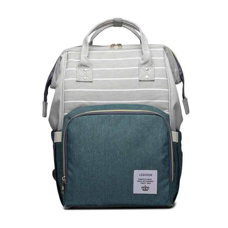 Maternity Diaper Backpack - Large Capacity Waterproof Oxford Nappy Bag with Anti-Theft Pocket & Stroller Straps