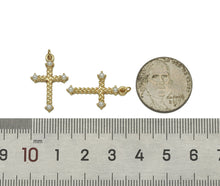 Load image into Gallery viewer, Gold Pearl Cross Pendant, sku#Y605