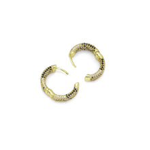 Load image into Gallery viewer, Gold Silver Leopard Print Hoop Earrings, Sku#B378