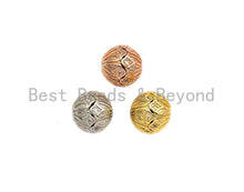 Load image into Gallery viewer, CZ Micro Pave Round Flower Patten Spacer Beads,sku#X114