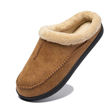 Load image into Gallery viewer, Men's Fur-Lined Non-Slip Bean Slippers | Warm Indoor Cotton Shoes | EU 39–49
