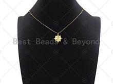 Load image into Gallery viewer, CZ Micro Pave Boat Anchor Coin Pendant/Charm,Sku#L384