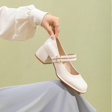 Load image into Gallery viewer, Women's French-Style Chunky Heel Mary Jane Shoes | Spring Summer Heels