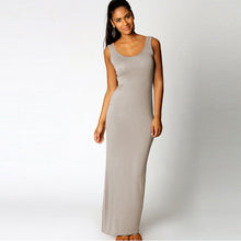 Load image into Gallery viewer, Summer Casual Women Clothing Sexy Vest Maxi Dress Sleeveless Slim Dress
