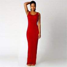 Load image into Gallery viewer, Summer Casual Women Clothing Sexy Vest Maxi Dress Sleeveless Slim Dress