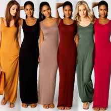 Load image into Gallery viewer, Summer Casual Women Clothing Sexy Vest Maxi Dress Sleeveless Slim Dress