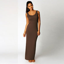 Load image into Gallery viewer, Summer Casual Women Clothing Sexy Vest Maxi Dress Sleeveless Slim Dress