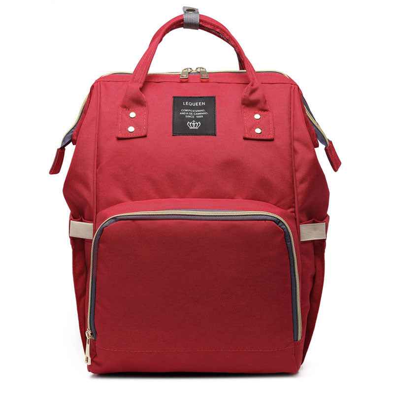 Maternity Diaper Backpack - Large Capacity Waterproof Oxford Nappy Bag with Anti-Theft Pocket & Stroller Straps