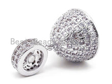 Load image into Gallery viewer, CZ Micro Pave Tassel Head, Gold Plated Tassel, 24x15mm Pendant, Sku#L121
