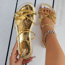 Load image into Gallery viewer, Women's Butterfly Cross-Strap Flat Sandals | PU Casual Summer Slides