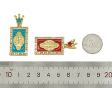 Load image into Gallery viewer, CZ Enamel Virgin Mary Pendant, Sku#JL77