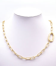 Load image into Gallery viewer, CZ Oval Gold Clasp , Sku#ML64