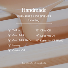 Load image into Gallery viewer, Pink Salt + Grapefruit Cleansing Bar Handmade Tallow and Goat Milk Soap Bar