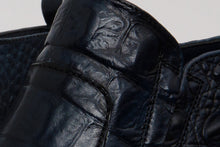 Load image into Gallery viewer, The Randor Navy Blue Crocodile Leather Side-Zip Dress Ankle Men Boot