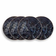 Load image into Gallery viewer, Black Marble Accent Salad Plate-Set of 4