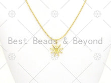 Load image into Gallery viewer, Sunflower Shape Pendant/Charm,18K Gold Filled Star Charm, Necklace Bracelet Charm Pendant, 21x19mm,Sku#F1408