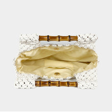 Load image into Gallery viewer, Hollow-out Bamboo-Section Handle Handwoven Small Square Bag