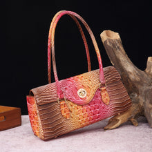 Load image into Gallery viewer, Women's Crocodile-Print Shoulder Tote Bag - Retro European Style PU Leather Handbag