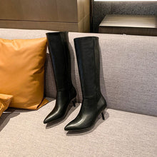 Load image into Gallery viewer, Women's Over-the-Knee Stiletto Boots – Pointed Toe PU Leather