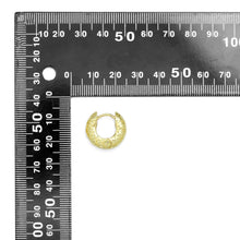 Load image into Gallery viewer, Gold Silver Rhombus diamond patten Chunky Huggie Earrings, Sku#A241