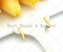 Load image into Gallery viewer, Dainty Gold Rectangle Huggie Earring, Sku#LD57