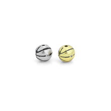 Load image into Gallery viewer, Gold Silver Basketball Spacer Beads, Sku#LX816