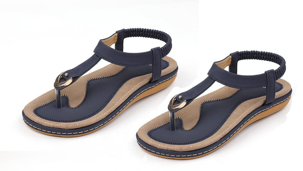 Women's PU Ankle Strap Platform Sandals | Low Heel Open-Toe Summer Shoes
