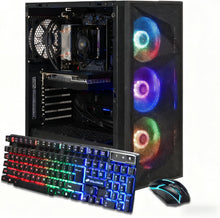 Load image into Gallery viewer, Gaming PC Desktop Computer, AMD Ryzen 7 5700X up to 4.6G, Geforce RTX 3050 6G, 16GB DDR4, 1TB SSD, Wifi 6 &amp; BT 5.2, RGB Fan X4, Windows 11 Home