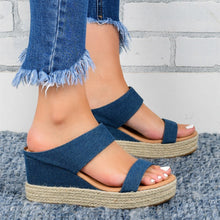 Load image into Gallery viewer, Women's Cutout Wedge Sandals | Hollow Platform Heels PU Upper