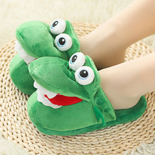 Load image into Gallery viewer, Plush Animal Slippers - Cute Moving Mouth Indoor Winter Slippers