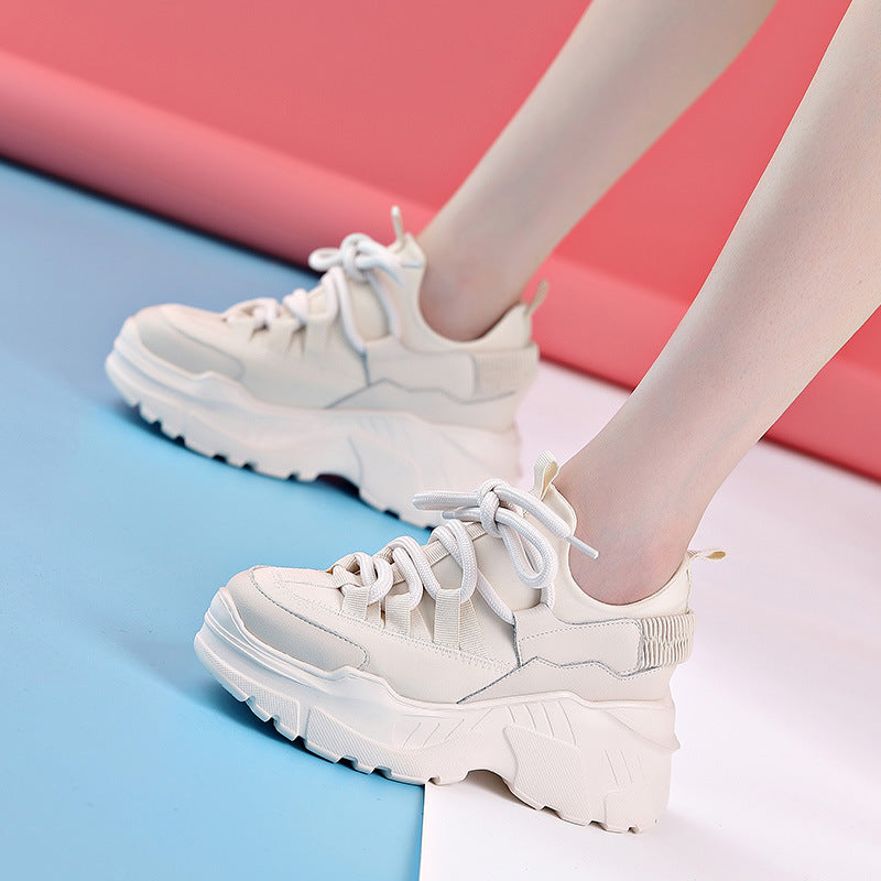Women's Chunky Platform Sneakers | Breathable Mesh Thick-Sole Dad Shoes