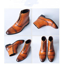 Load image into Gallery viewer, Men's Plush Lined Winter Boots | Big Size Vintage Lace-Up Safety Boots