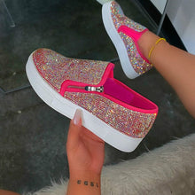 Load image into Gallery viewer, Rhinestone Flat Slip-On Shoes