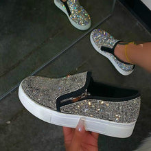 Load image into Gallery viewer, Rhinestone Flat Slip-On Shoes