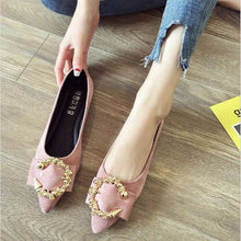 Load image into Gallery viewer, Women's Pointed-Toe Flat Shoes | Soft Slip-On Cotton Flats