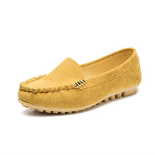 Load image into Gallery viewer, Women's Round-Toe Slip-On Flats | PU Leather Casual Pea Shoes