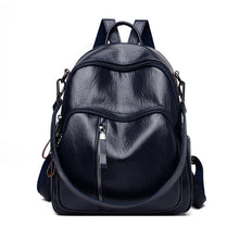 Load image into Gallery viewer, Women's Korean Fashion PU Leather Backpack | Casual Travel Daypack with Multiple Compartments