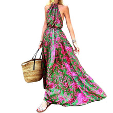 Load image into Gallery viewer, Summer Women Halter Sexy Backless Print Dress