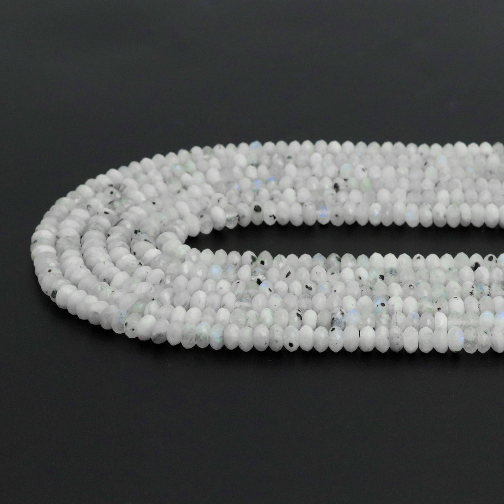 5x8mm Tourmalated Moonstone Rondelle Beads, Sku#U1947
