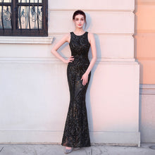 Load image into Gallery viewer, Sequined Fishtail Long Evening Dress Car Model Exhibition Performance Banquet Etiquette Dress